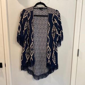 Blue patterned tunic